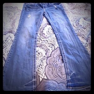 Flare distressed Amethyst jeans